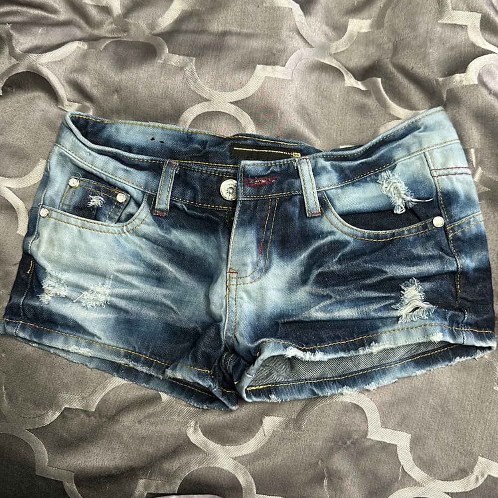 Vintage Low rise tie-dye denim shorts(bundle to save)
